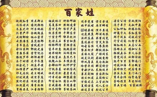 2016年百家姓最新排名 2016年百家姓最新排名